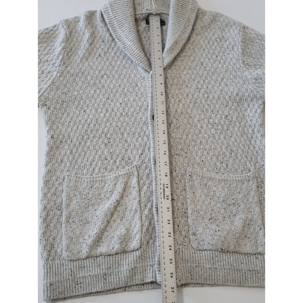 Liverpool Los Angeles Cardigan Grandpa Sweater Mens M Gray Chunky Wool Blend - Picture 7 of 9